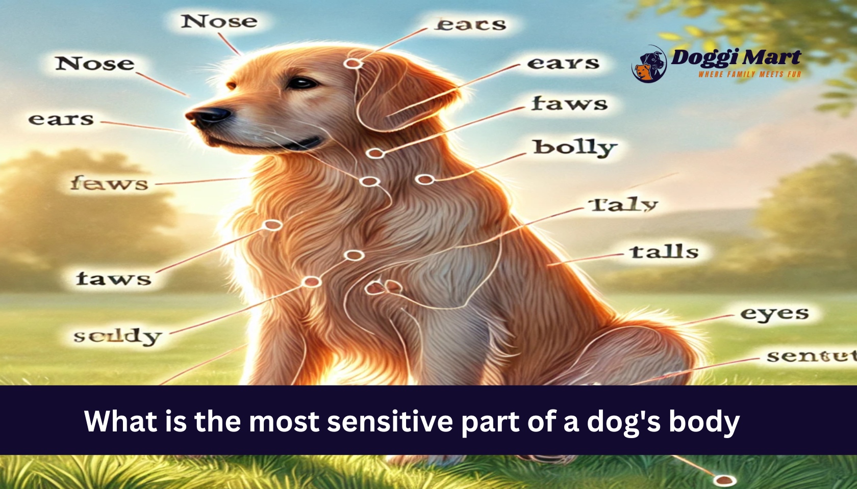 What is the most sensitive part of a dog's body